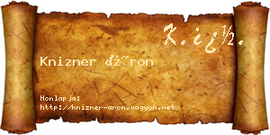 Knizner Áron névjegykártya